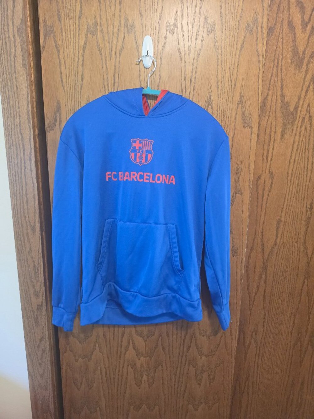 FC Barcelona Messi 10 Boys Blue Pullover Soccer Hoodie YXL 18/20